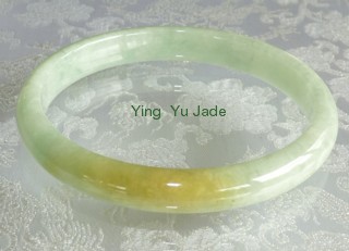 natural grade a jadeite jade yellow bangle bracelet