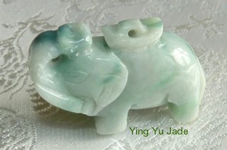 jade elephant carving