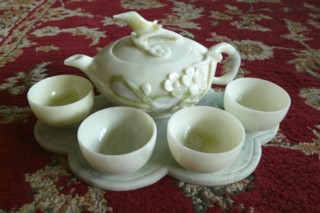 jade teapt set bird