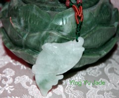 jadeite jade fish necklace