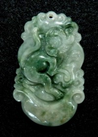 jadeite jade monkey pendant