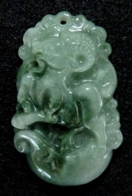 jadeite jade goat ram pendant