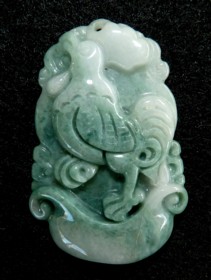 jadeite jade cock rooster pendant