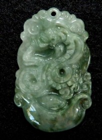 jadeite jade snake pendant