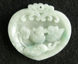 jadeite jade mandarin ducks pendant