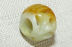 carved jadeite jade bead