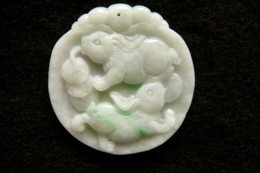 jadeite jade white rabbit pendant