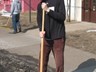 Cleaning outside in the spring like weather