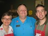 Tim with Magdelyn and Noah at Henry's Cafe